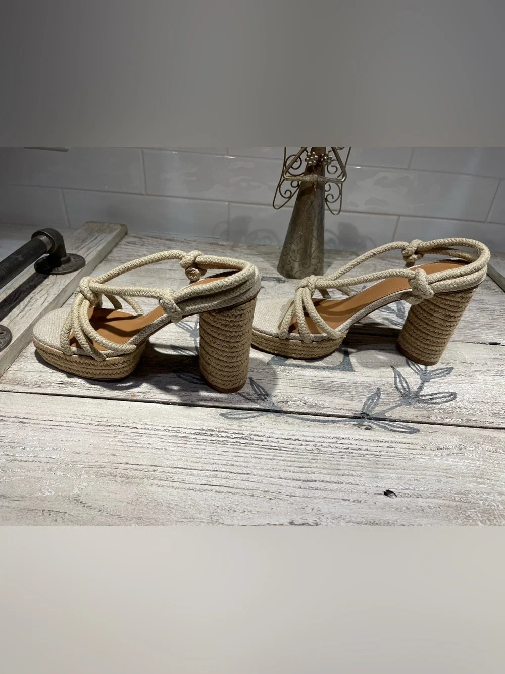 NIB Mercedes Castillo Audra Platform Espadrille Rope 8.5/38.5 (Fits 7.5/8)*Read
